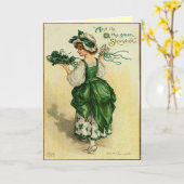 ザグリーンシャムロックセントパトリックデイカード カード (黄色い花)