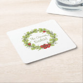 ザグリーンズサラダ スクエアペーパーコースター (アングル)