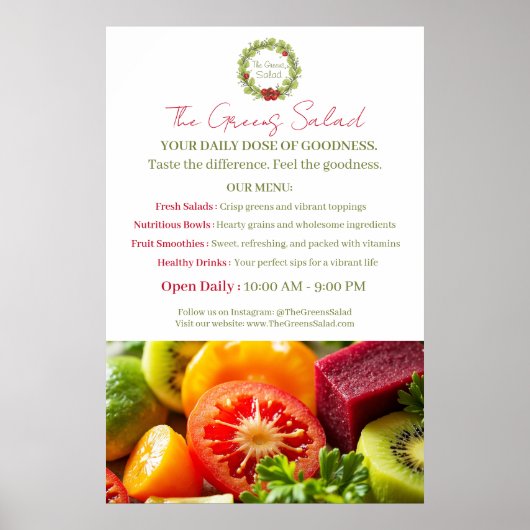 ザグリーンズサラダ ポスター (正面)