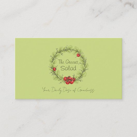 ザグリーンズサラダ 名刺 (正面)