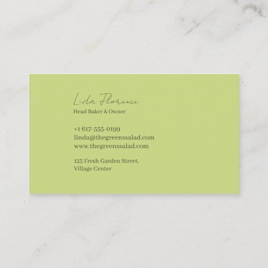 ザグリーンズサラダ 名刺 (裏面)