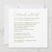 ザグリーンズサラダ 招待状 (裏面)