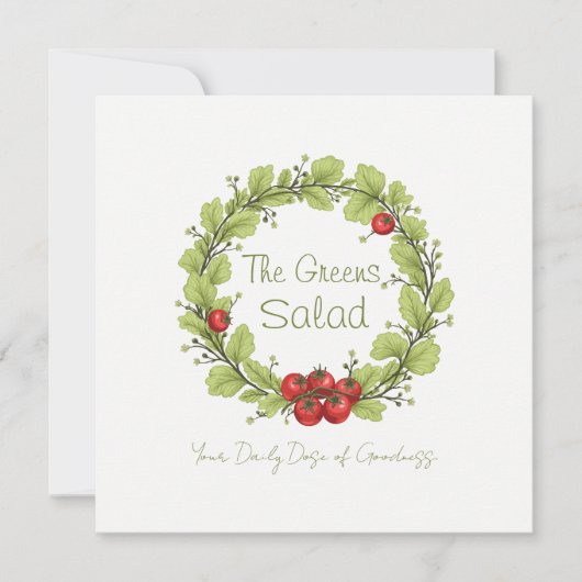 ザグリーンズサラダ 招待状 (正面)