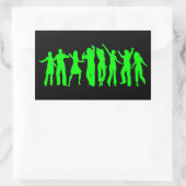 ザグリーンパーティー 長方形シール (バッグ)