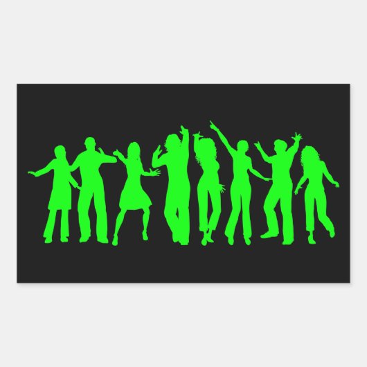 ザグリーンパーティー 長方形シール (正面)