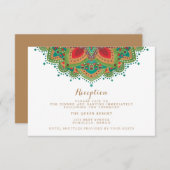 ザグリーンマンダラウェディングレセプションカード エンクロージャーカード (正面/裏面)