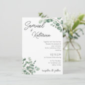 ザグリーンリー結婚式招待状と詳細 セーブザデート (スタンド正面)