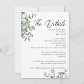 ザグリーンリー結婚式招待状と詳細 セーブザデート (裏面)