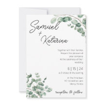 ザグリーンリー結婚式招待状と詳細