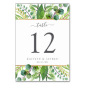 ザグリーンリー&金ゴールド結婚ズコレクション テーブルナンバー (正面)