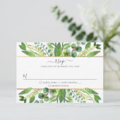 ザグリーンリー&金ゴールド結婚ズコレクション 出欠カード (スタンド正面)