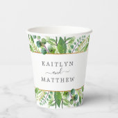 ザグリーンリー&金ゴールド結婚ズコレクション 紙コップ (裏面)