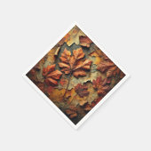 ザグリ紅葉ひび絵を描入れナプキンス スタンダードカクテルナプキン (角)