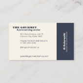 ザグルメパーソナルシェフホワイトビジネスカード 名刺 (裏面)