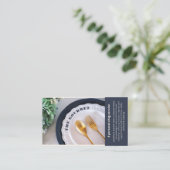 ザグルメパーソナルシェフホワイトビジネスカード 名刺 (スタンド正面)