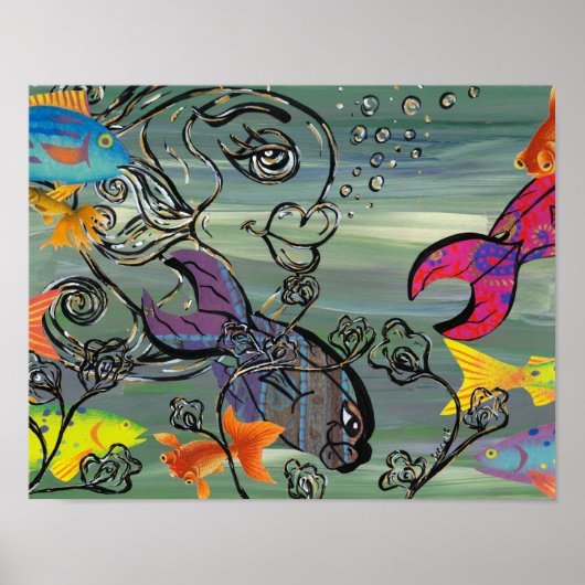 ザグルービーアクアリウムプリント ポスター (正面)