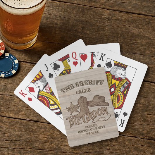 ザグルームシェリフ素朴カウボーイバチュラーパーティ トランプ