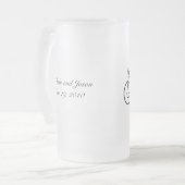 ザグルームハネムーンビアマグブラック フロストグラスビールジョッキ (正面左)