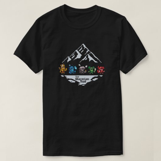 ザグレイシャリートレイル – ブラックTシャツ Tシャツ (デザイン正面)