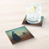 ザグレイブサーレアルSci-Fiファンタジーエイリアン ガラスコースター (アングル)