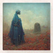 ザグレイブサーレアルSci-Fiファンタジーエイリアン ガラスコースター (正面)