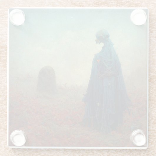 ザグレイブサーレアルSci-Fiファンタジーエイリアン ガラスコースター (裏面)