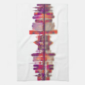 ザグレブクロアチアスカイライン キッチンタオル (縦)