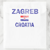 ザグレブクロアチアデザイン 長方形シール (バッグ)