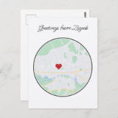 ザグレブクロアチアハ色彩の鮮やかンドシティマップ ポストカード (正面/裏面)