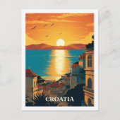 ザグレブクロアチアヴィンテージ有名なトラベルプレイス ポストカード (正面)