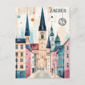 ザグレブクロアチア旅行 ポストカード (正面)