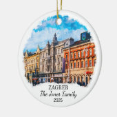 ザグレブパーソナライズされたオーナメント、クロアチア セラミックオーナメント (左)