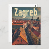 ザグレブヴィンテージトラベルアド ポストカード (正面/裏面)