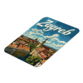 ザグレブヴィンテージ旅行 マグネット (左側)