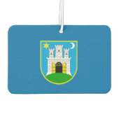 ザグレブ国旗、クロアチアネックタイ カーエアーフレッシュナー (裏面)