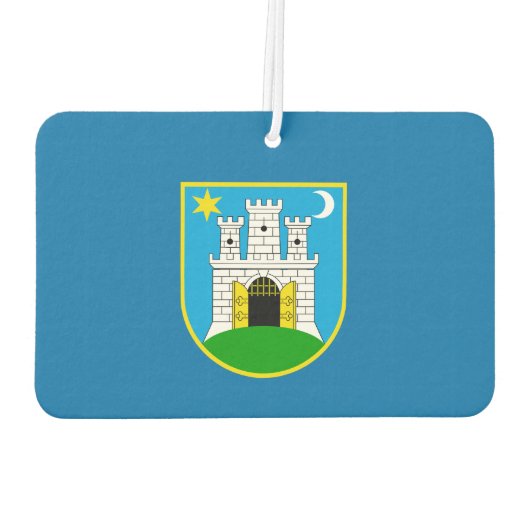 ザグレブ国旗、クロアチアネックタイ カーエアーフレッシュナー (裏面)