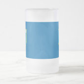 ザグレブ国旗、クロアチアフロストグラスビールマグ フロストグラスビールジョッキ (中央)