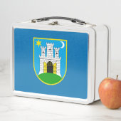 ザグレブ国旗、クロアチアメタルランチボックス メタルランチボックス (インサイチュ)