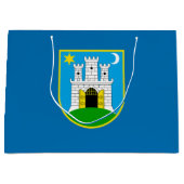 ザグレブ国旗、クロアチア大抱き枕 ラージペーパーバッグ (正面)