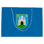 ザグレブ国旗、クロアチア大抱き枕 ラージペーパーバッグ (裏面)