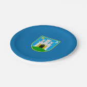 ザグレブ国旗、クロアチア紙プレート ペーパープレート (アングル)