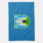 ザグレブ国旗、クロアチキッチンタオル キッチンタオル (縦)