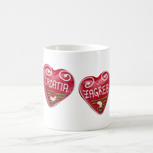 ザグレブ,クロアチア:ハート型リキタール コーヒーマグカップ (中央)