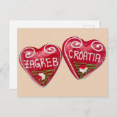 ザグレブ、クロアチア：ハート形苔癬 ポストカード (正面/裏面)