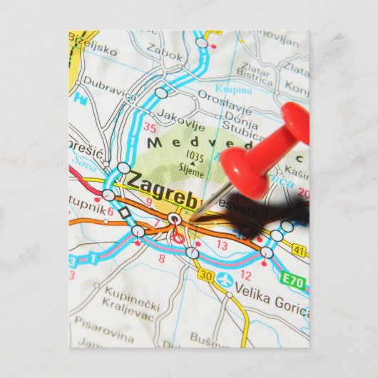 ザグレブ，クロアチア ポストカード (正面)