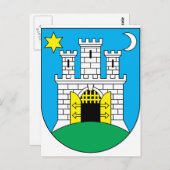 ザグレブ、クロアチア ポストカード (正面/裏面)