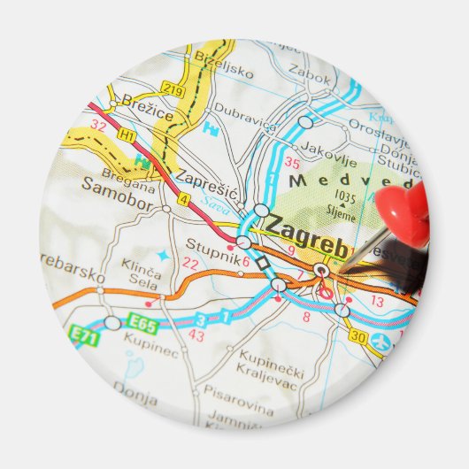 ザグレブ，クロアチア マグネット (正面)