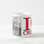 ザグレブ、クロアチアI Loveを訪れる コーヒーマグカップ (中央)