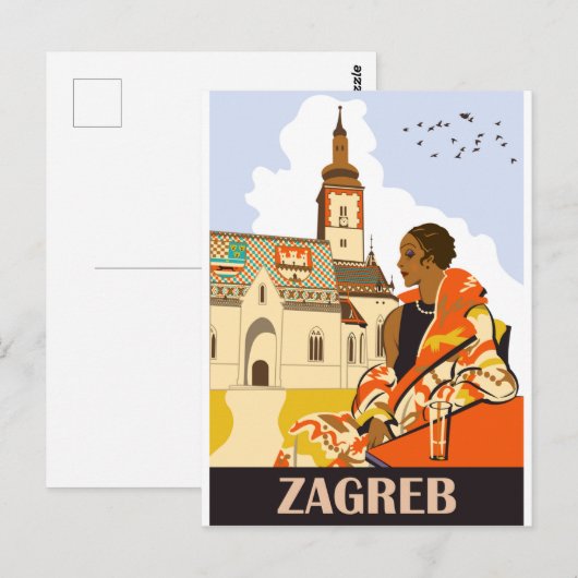 ザグレブ ポストカード (正面/裏面)