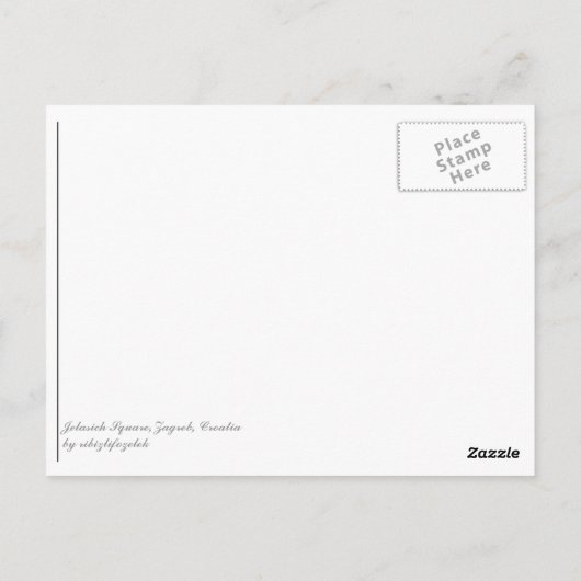 ザグレブ ポストカード (裏面)